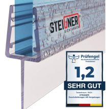 Steigner - Joint de douche pour paroi en verre, 160cm, vitre 6/ 7/ 8 mm, joint d'étanchéité pvc droit pour les cabines de douche réctangulaires, UK10