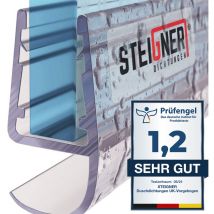Steigner - Joint de douche pour paroi en verre, 150cm, vitre 5/ 6/ 7/ 8 mm, joint d'étanchéité pvc droit pour les cabines de douche réctangulaires,