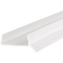 Steigner - Joint pour plinthe cuisine, profil d'étanchéité pour socle cuisine, 18mm / 19mm, longueur : 1,5m, Blanc