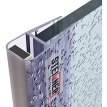 Steigner - Joint de douche pour paroi en verre, 155cm, vitre 6/7/8mm, joint d'étanchéité magnétique pvc, UKM02, 1 pièce