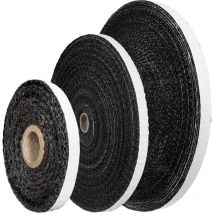 Steigner - Ofendichtschnur Kamindichtung selbstklebend aus glasfasern, hitzebeständig bis 550°C, Schwarz, 10m, 15x3mm, SKD03