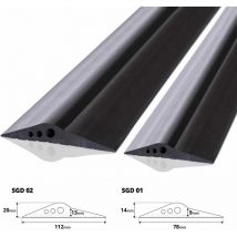 Steigner - Seuil de porte Garage en epdm, 6 m, 20 mm x 112 mm, SGD02
