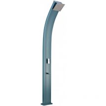 Steinbach - Douche Solaire Slim Line Deluxe - 049047 - Douche de Jardin Bleue argentée avec réservoir en Aluminium de 24 l et pommeau de Douche