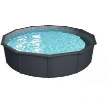 Steinbach - Stahlwand Swimming Pool Set 'Nuovo de Luxe', anthrazit / silbergrau, ø 550 x 120 cm, ohne Zubehörset