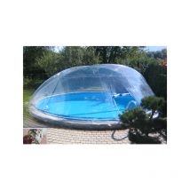 Steinbach - Swimming Pool Überdachung 'Cabrio Dom', transparent, für ø 550 cm mit schmalem Handlauf