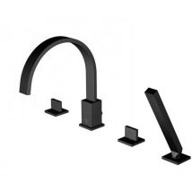 Steinberg 135 - Badewannenarmatur für Wannenrand, 4-Loch-Montage, schwarz matt 135 2402 s