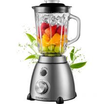 Steinborg - Edelstahl Glas Standmixer 1,5 Liter Glaskrug 2 Stufen+Pulsfunktion 600 w Blender Mixer