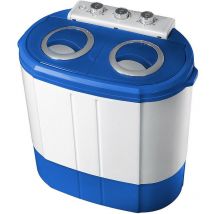 Steinborg - Mini Waschmaschine + Wäsche Schleuder bis 3 kg 2 getrennte Kammern Camping Waschmaschine Mobile Waschmaschine inkl. Ab- und