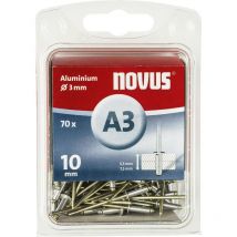 Novus 110057020 Rivetto (Ø x L) 3 mm x 10 mm Alluminio Alluminio 70 pz.