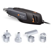 Steinel - Mini pistola de aire caliente hm Stick, incluye 4 boquillas, 350 w, 400°-500°C, luz de trabajo led, pistola de aire caliente para bricolaje