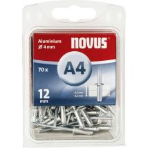 Novus 110057027 Rivet aveugle (Ø x L) 4 mm x 12 mm aluminium aluminium 70 pc(s)