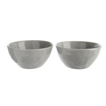 Steingutschale 2er Set praktische Mehrzweckschüssel ø ca. 13 cm grau