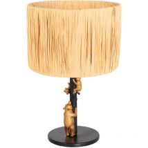 Steinhauer - Anne Lighting - lámpara de mesa - Animaux - negro - hierba metal
