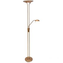Stehlampe Deckenfluter dimmbar bronze Glas led Leseleuchte verstellbar h 180 cm