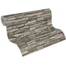 As Creation Tapeten Kollektion Best of Wood'n Stone 958331 Steinoptik - cremefarbend