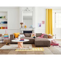 Stella - rechts - 4-sitzer - aus grob geripptem samt - taupe