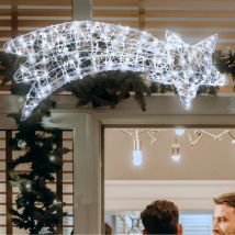 Magiedinatale - Stella Cometa 75 cm 2D 140 Gocce Led Bianco