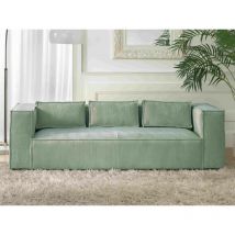 Lisa Design - Stella – 3-sitzer einzelsofa – aus cord – moderner stil - blau