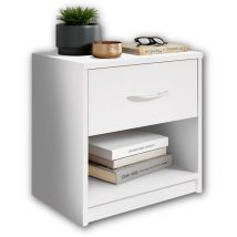 Stella Trading pepe in faggio-Semplice comodino con un cassetto da abbinare a qualsiasi camera da letto, 28 x 39 x 41 cm