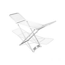 Stendibiancheria stenditura 20 metri in dura resina di plastica bianco pieghevole