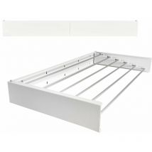 Stendino da muro, stendibiancheria da parete e da balcone, da esterno e interno richiudibile Foxydry Hide Bianco 71x35x13 cm