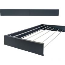 Foxydry - tendoir à linge mural, de balcon, pour intérieur et extérieur, pliable Hide Anthracite 101x50x13 cm