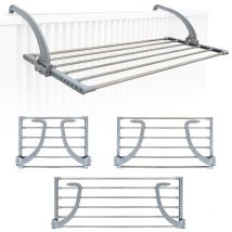 Stendino in acciaio inox da appendere al termosifone 30x63x25 cm