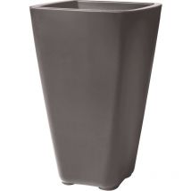 Step 2 - Step2 Bridgeview - Pot de Fleur Grand - C dre fonc Jardini re Balcon L ger et Facile d placer - Plastique rotomoul - 42,8 x 42,8 x 66 cm