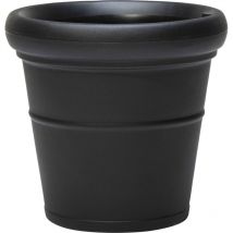 Step 2 - Step2 Claremont Pot de Fleur - Onyx noir Jardini re Balcon L ger et Facile d placer - Plastique rotomoul - 48,3. x 48,3. x 45,7 cm.