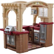 Grand Walk-In Kitchen & Grill Cuisine Enfant en Plastique Jouet Cuisine pour Enfants avec Kit d accessoires de 103 Pi ces - Step2