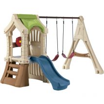 Step2 Play Up Gym Set Aire de Jeux Enfant avec Toboggan & Balan oire Aire de jeux en Plastique pour les Enfants