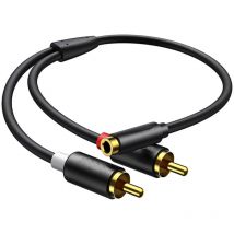 Trade Shop - acvo audio stereo aux jack 3.5MM femmina to 2XRCA maschio 15CM RCA-A01 -