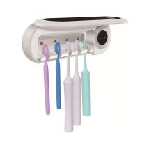 Denuotop - Stérilisateur uv de Support de Brosse à Dents, stérilisateur de Brosse à Dents électrique Mural de Salle de Bains Rechargeable usb 2000mAh