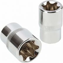 Furwoo - Stern-Bit-Stecknüsse, 14-teilig, E-Torx-Stern-Bit-Stecknüsse, weiblich, soonan Stern-Bit-Steckschlüsselsatz, Cr-V-Stahl, 3 Spezifikationen