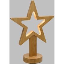 Stern Mit Sockel, H25 Cm, Warmweiße Led