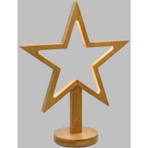 Stern mit Sockel, H37 cm, warmweiße LED