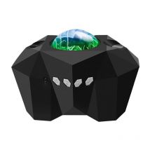 Jusch - Sternenhimmelprojektor, led, große Abdeckung, mehrere Farben, drei Modi, Kunststoffmaterial, schwarz