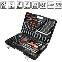 Zestaw kluczy 225el 1/2'/3/8'/1/4' Sthor 58693