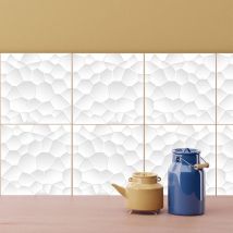Sticker adhésif homestaging, bulles 3D effet parfait pour salle de bain ou cuisine, x6, 15 cm x 15 cm