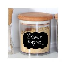 Sticker ardoise tableau noir - stickers muraux adhésif effaçable - 6 étiquettes - 65x65cm