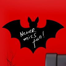 Sticker ardoise tableau noir - stickers muraux adhésif effaçable - chauve-souris - 95x165cm