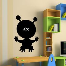 Sticker ardoise tableau noir - stickers muraux adhésif effaçable - DESIGN OURSON - 30x20cm