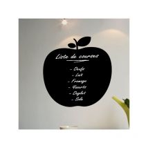 Ambiance-sticker - Sticker ardoise tableau noir - stickers muraux adhésif effaçable - pomme - 75x75cm