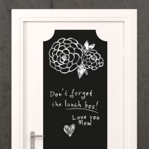 NC - Sticker ardoise tableau noir - stickers muraux adhésif effaçable - pour porte décorative - 195X55cm