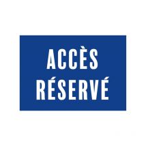 Sticker autocollant 'accès réservé' format A4