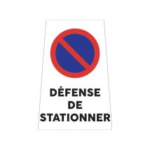 Sticker autocollant 'défense de stationner' de dimensions 34 x 23 cm