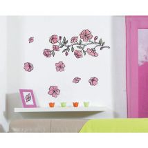 Sticker mural autocollant 48x68cm, branche fleurie japonaise, décoration murale originale et unique.