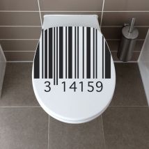Sticker Autocollant Géant Code Barres 48x68cm, Déco Murale, Autocollant Grand Format pour Murs et Fenêtres