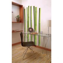 Sticker Autocollant Trompe l'Oeil Bambou Grandeur Nature, Photo 168x58cm, Décoration Murale, Autocollant Mural