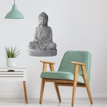 Sticker autocollant décoratif Boudha 68x24cm - Photo Zen pour décoration murale intérieure